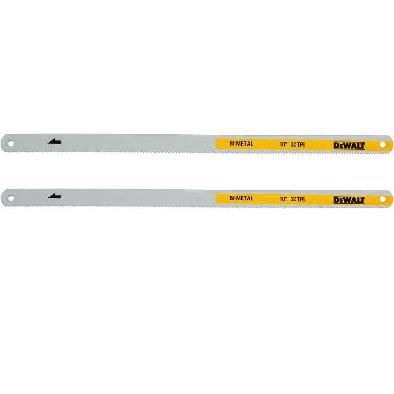 Dewalt 10 in. Bi-Metal Hacksaw Blades 32 TPI 2 pk
