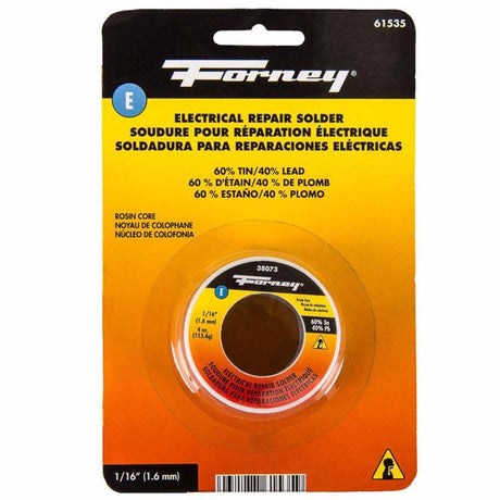 Forney 4 oz Rosin Core Solder Wire 0.06 in. D Tin/Lead 60/40 1 pc