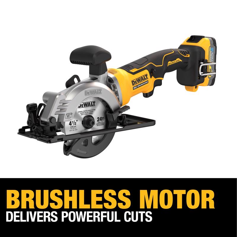DeWalt 20V MAX ATOMIC w/ POWERSTACK 4-1/2 in. Cordless Brushless Circular Saw Kit (Battery & Charger