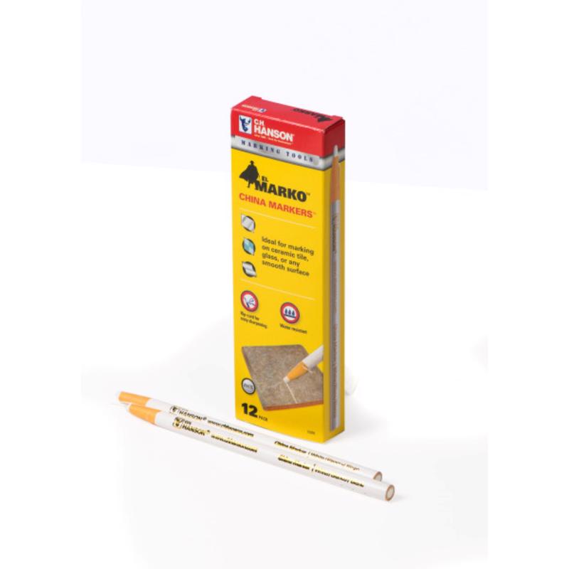 C.H. Hanson 6.8 in. L China Marker White 1 pc, Pack of 12
