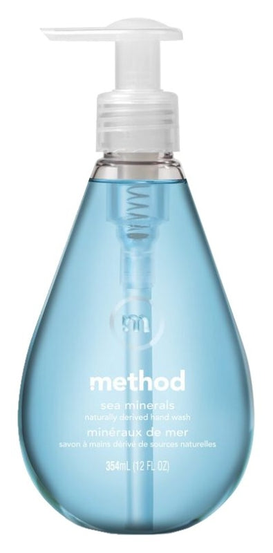 method 162 Hand Wash, Gel, Light Blue, Sea Minerals, 12 oz Bottle