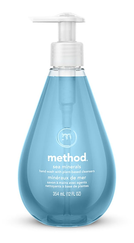 method 162 Hand Wash, Gel, Light Blue, Sea Minerals, 12 oz Bottle