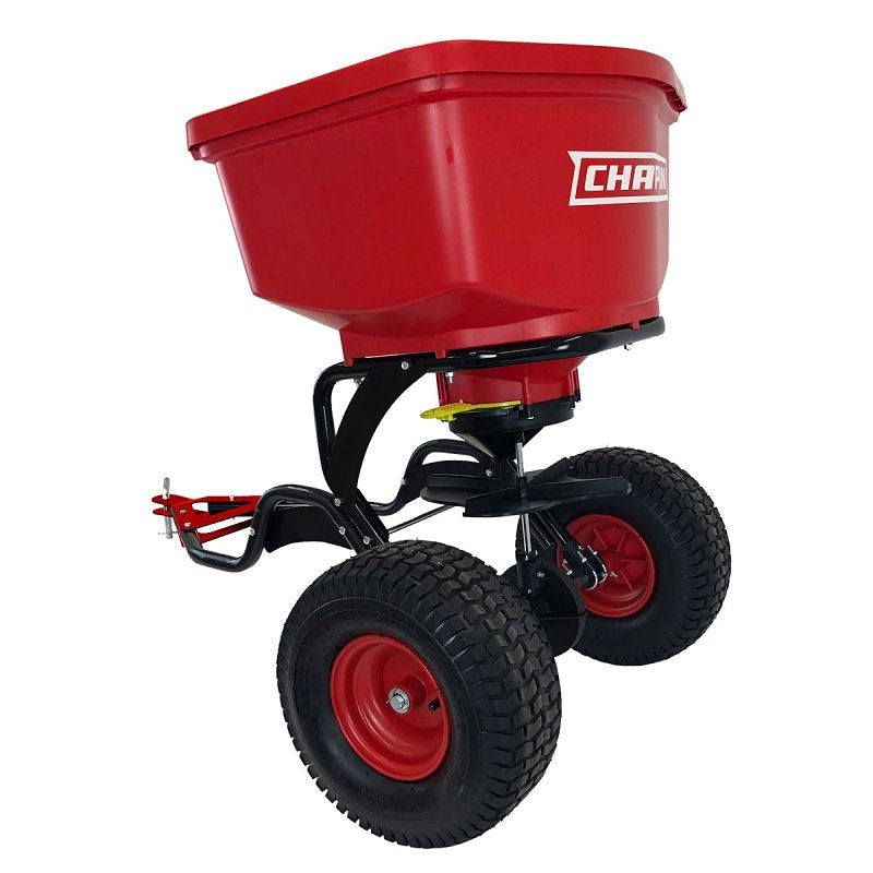 Chapin 8620B Tow Behind Spreader, 150 lb Hopper, Steel Frame, Polyester Hopper, Pneumatic Wheel