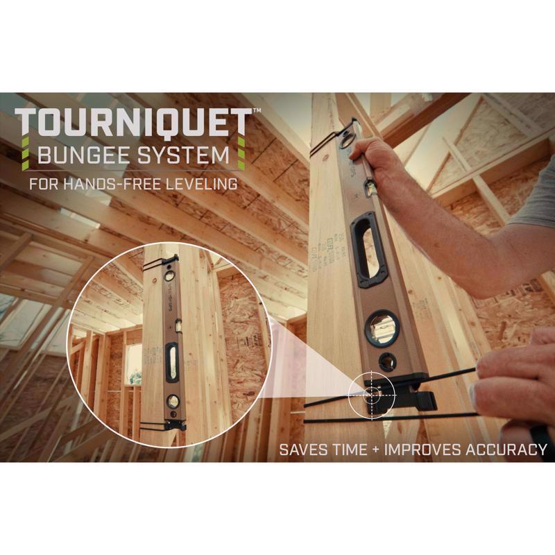 Spec Ops 24 in. Aluminum Box Beam Level with Bungee 3 vial