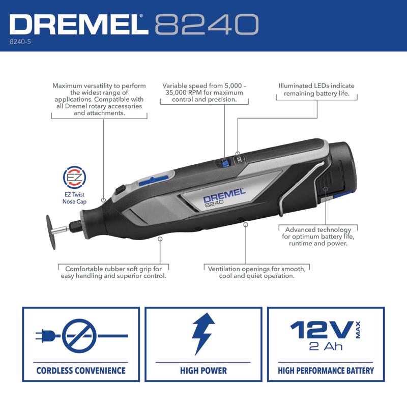 Dremel 12V Cordless Rotary Tool Kit