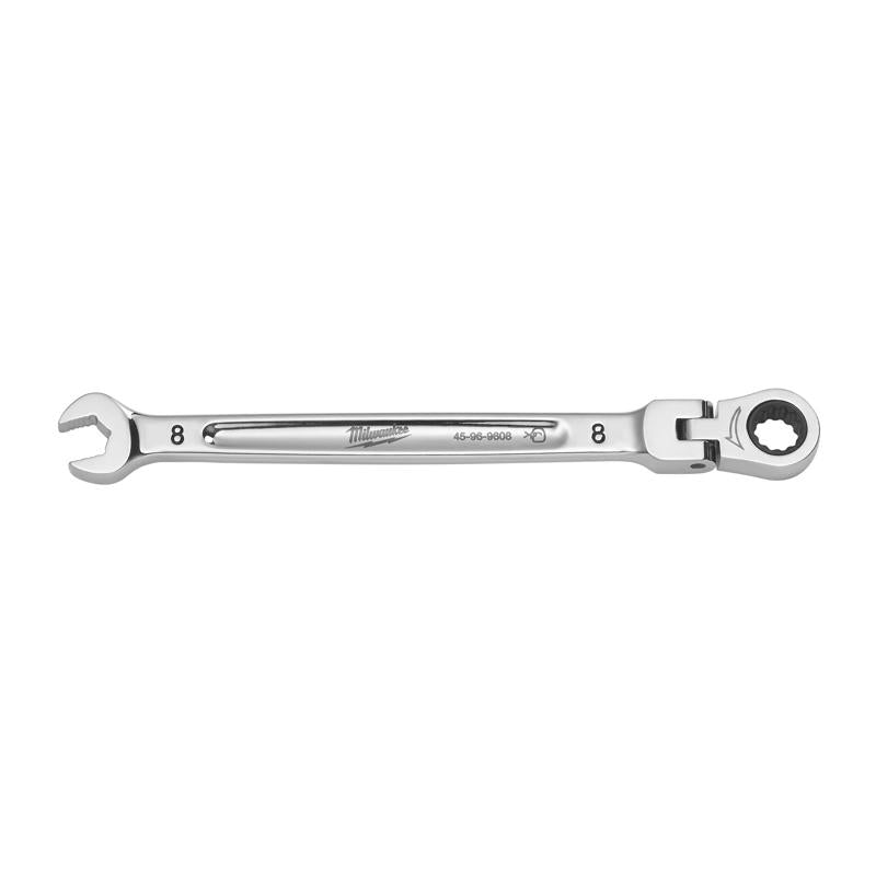 Milwaukee 8 mm X 8 mm 12 Point Metric Flex Head Combination Wrench 5.75 in. L 1 pc