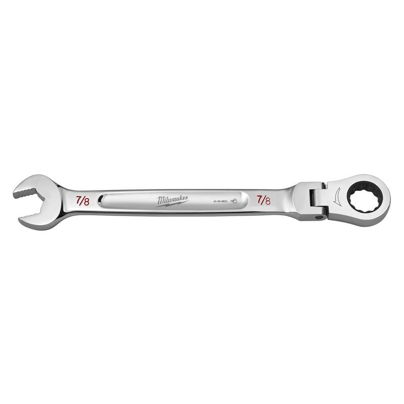 Milwaukee 7/8 in. X 7/8 in. 12 Point SAE Flex Head Combination Wrench 1.88 in. L 1 pc