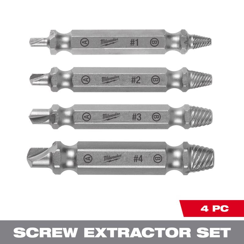 Milwaukee Steel Screw Extractor Set 4 pc