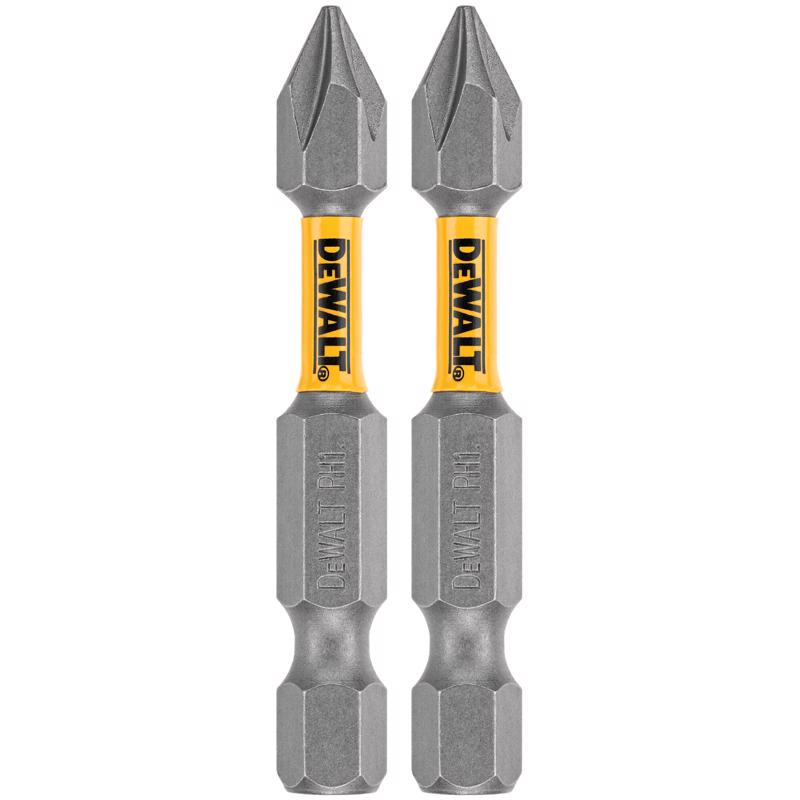 DeWalt Max Fit Phillips #1 X 2 in. L Screwdriver Bit Set Steel 2 pk