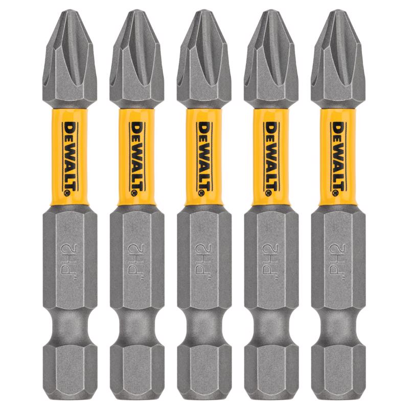 DeWalt Max Fit Phillips #2 X 2 in. L Screwdriver Bit Set Steel 5 pk