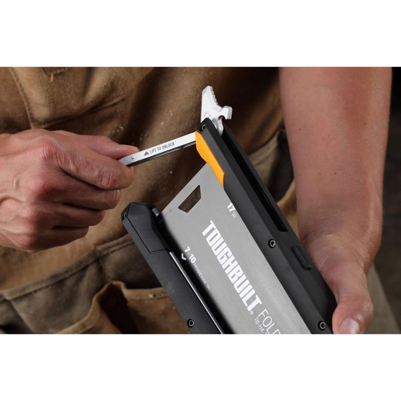 ToughBuilt 9.75 in. Steel Folding Pull Saw 17 TPI Fine 1 pc