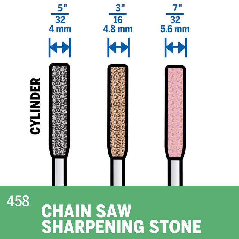 Dremel 5/32, 3/16, 7/32 in. Aluminum Oxide Cylindrical Grinding Stone 3 pk