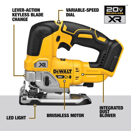 DeWalt 20V MAX XR Cordless Brushless 3 Tool Combo Kit