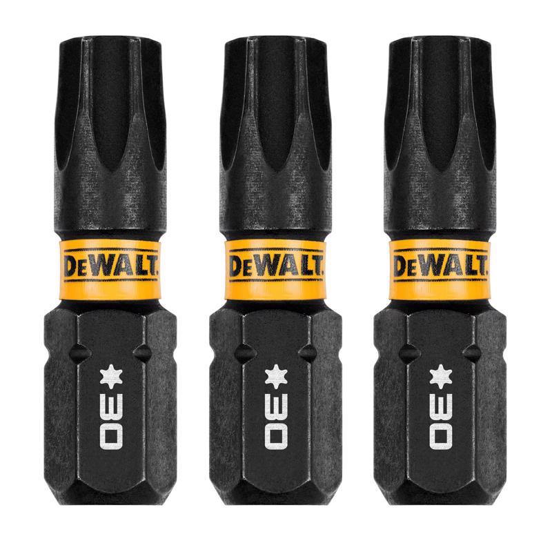 DeWalt FlexTorq Torx T30 X 1 in. L Impact Driver Bit Set Steel 3 pc