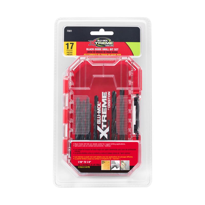 Blu-Mol Xtreme Black Oxide Drill Bit Set 17 pc
