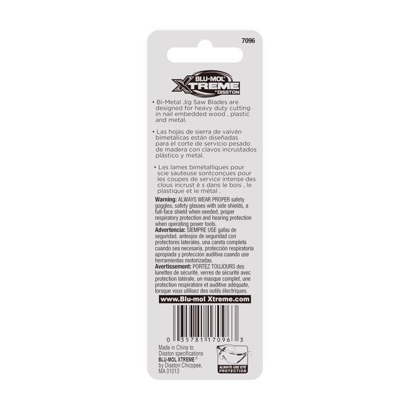 Blu-Mol Xtreme 2-3/4 in. Bi-Metal Universal Jig Saw Blade 21 TPI 2 pk