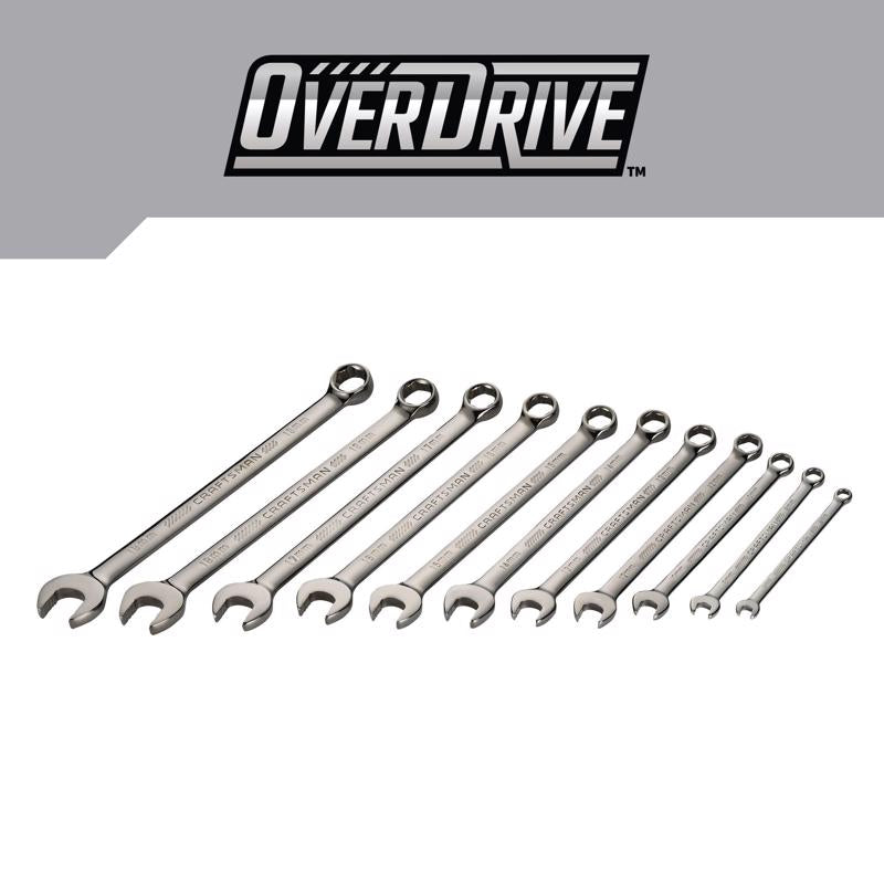 Craftsman OVERDRIVE 6 Point Metric Wrench Set 11 pc