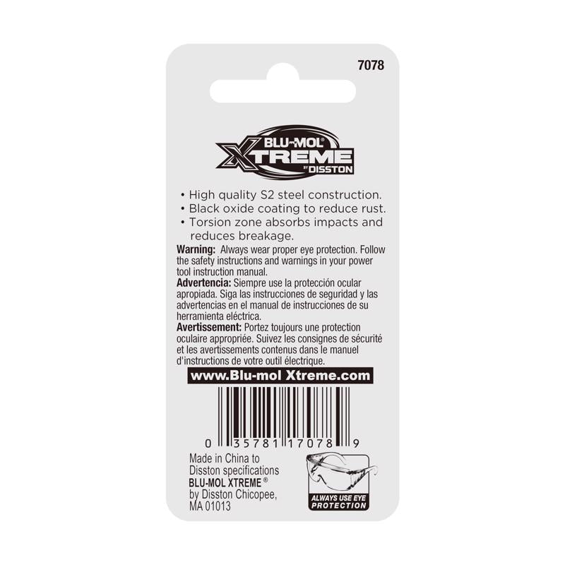 Blu-Mol Xtreme Slotted 6-8 X 2 in. L Screwdriver Bit S2 Tool Steel 2 pc