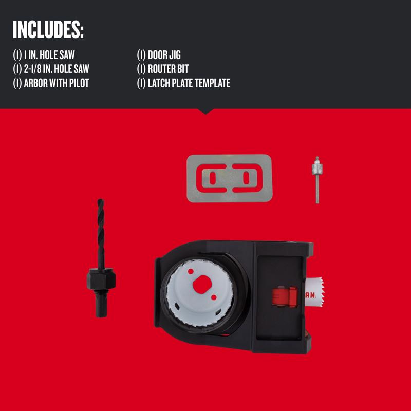 Craftsman Carbon Steel Door Lock Installation Kit 6 pc