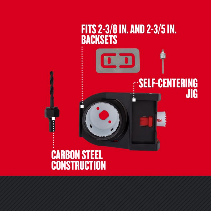 Craftsman Carbon Steel Door Lock Installation Kit 6 pc