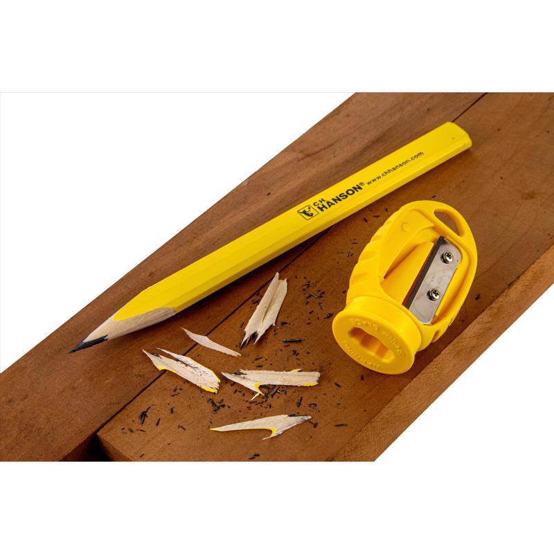 C.H. Hanson 2 in. L Carpenter Pencil and Sharpener Yellow 10 pc