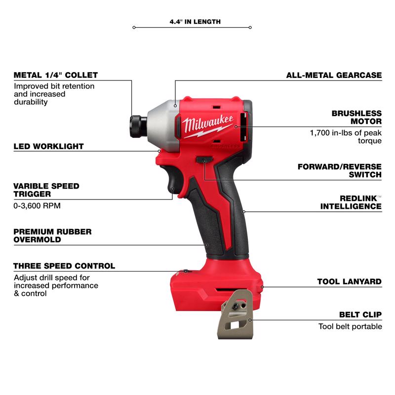 Milwaukee M18 Cordless Brushless 2 Tool Combo Kit