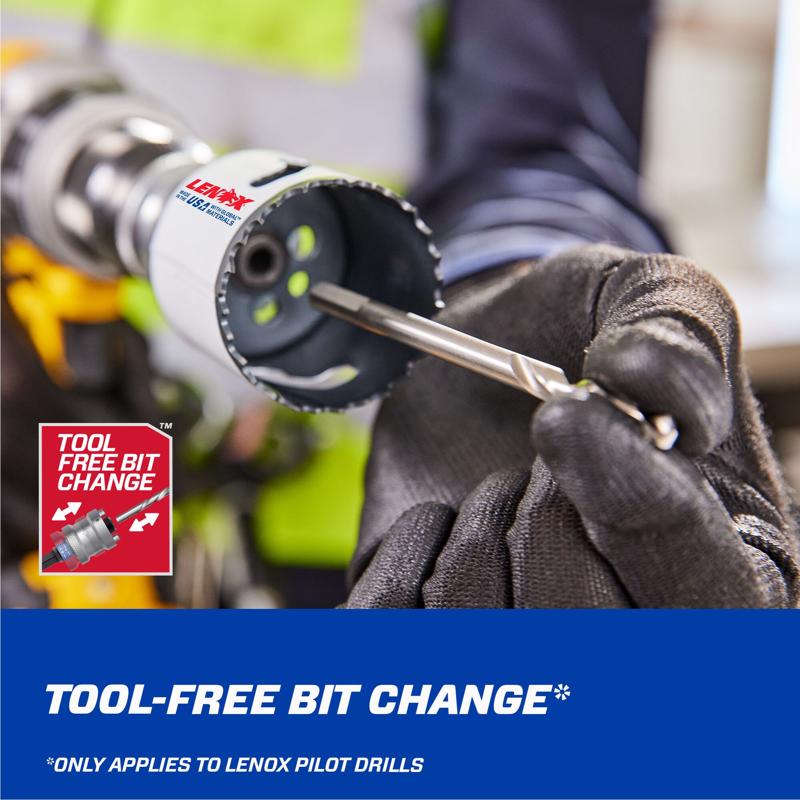 Lenox Snap-Back Steel Hole Saw Arbor 1 pc