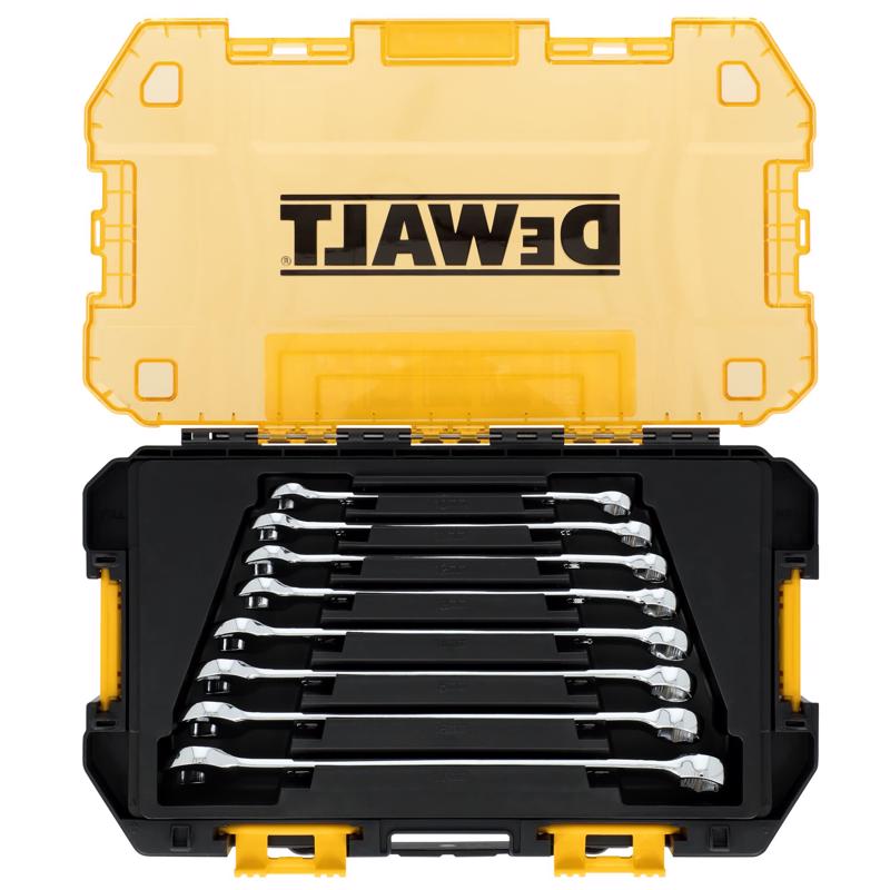 DeWalt ToughSeries Metric Combination Wrench Set 8 pc