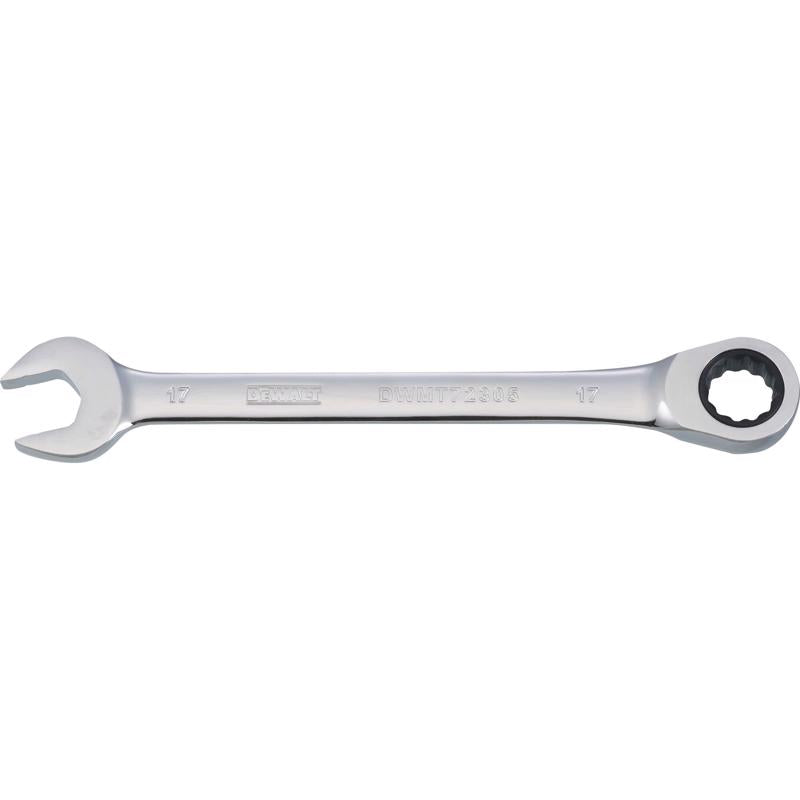 DeWalt 17 mm X 17 mm 12 Point Metric Ratcheting Combination Wrench 8-25/32 in. L 1 pc