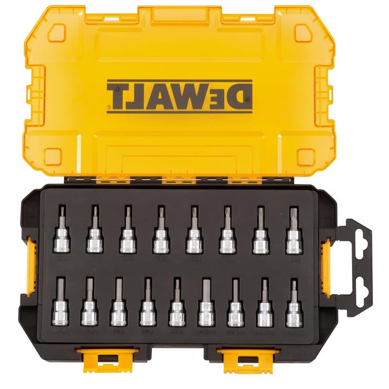 DeWalt 3/8 in. drive Metric/SAE Bit Socket Set 17 pc