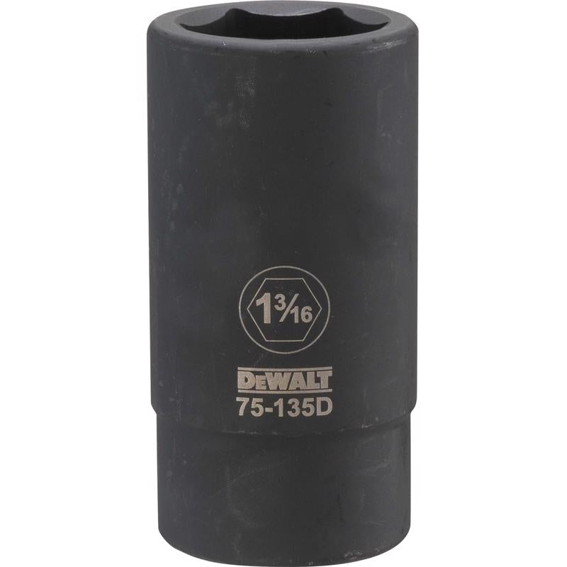 DeWalt 1-3/16 in. X 3/4 in. drive SAE 6 Point Deep Impact Socket 1 pc