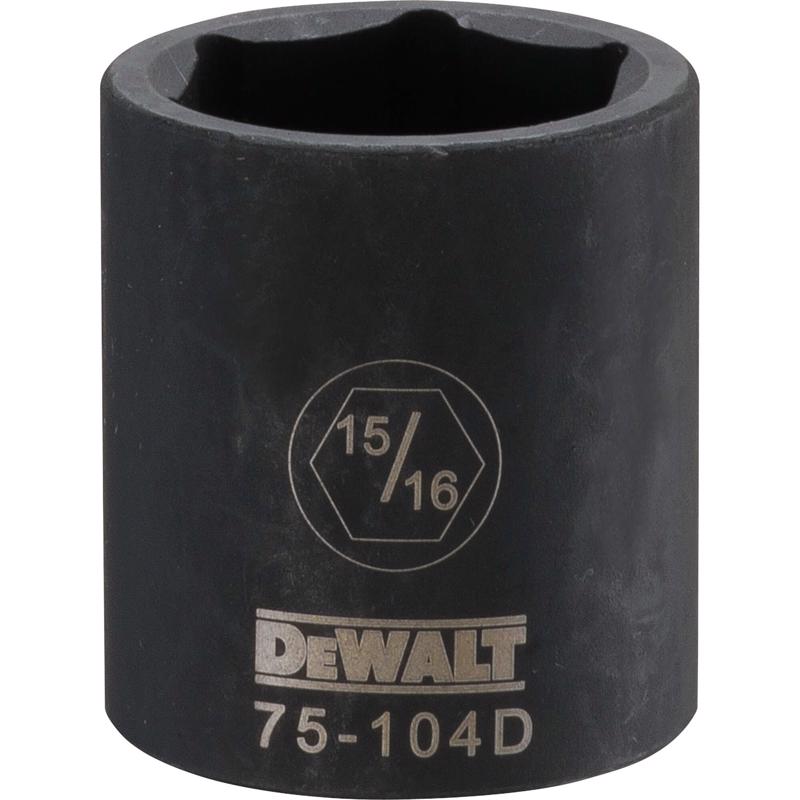 DeWalt 15/16 in. X 1/2 in. drive SAE 6 Point Impact Socket 1 pc