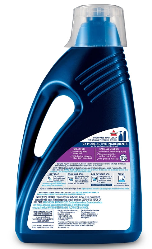 Bissell 1052 Carpet Cleaner, 60 oz Bottle, Liquid, Characteristic, Pale Yellow