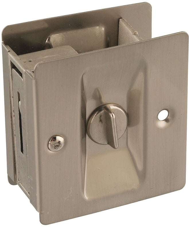 National Hardware V1951 Series N326-272 Privacy, Brass, Satin Nickel, Pack of 2