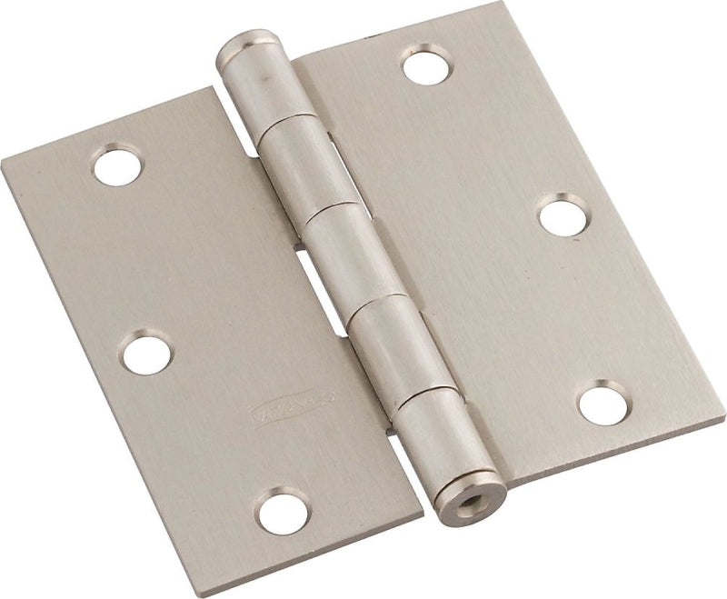 National Hardware N830-248 Door Hinge, Cold Rolled Steel, Satin Nickel, Non-Rising, Removable Pin, Full-Mortise, 50 lb