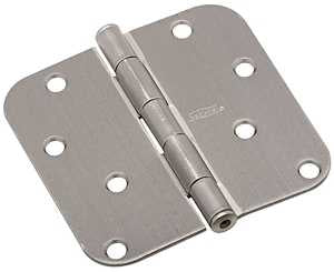 National Hardware N830-243 Door Hinge, 5/8 in Corner Radius, Cold Rolled Steel, Satin Nickel, Non-Rising, Removable Pin