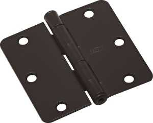 National Hardware N830-202 Door Hinge, 1/4 in Corner Radius, Cold Rolled Steel, Oil-Rubbed Bronze, Full-Mortise, 50 lb