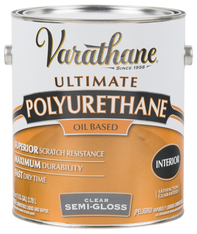 Varathane 242170 Polyurethane, Oil Base, Clear, Semi-Gloss, Liquid, 1 gal Can, 1.045 Specific Gravity, Pack of 2