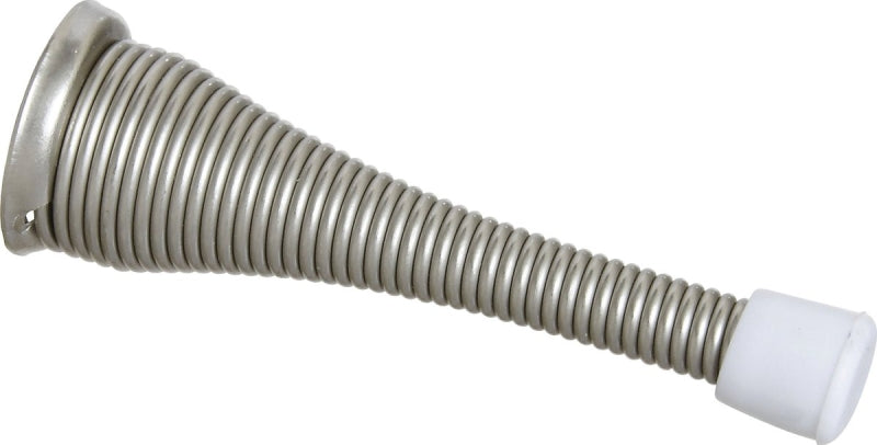 National Hardware N830-157 Door Stop, 2-1/2 in W, 3 in Projection, Steel, Satin Nickel