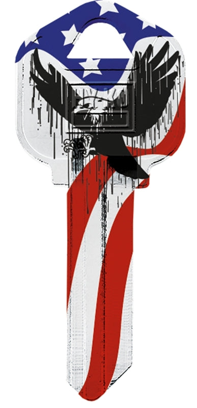 Hy-Ko 16005KW1-31 Key Blank, Bald Eagle, Brass, Nickel-Plated, For: Kwikset KW1 Keyways, KW1 Key Number, Pack of 5