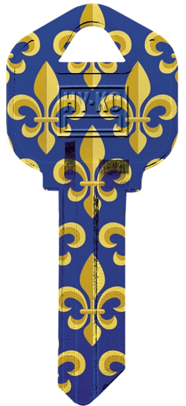 Hy-Ko 16005KW1-36 Key Blank, Fleur De Lis, Brass, Nickel-Plated, For: Kwikset KW1 Keyways, KW1 Key Number, Pack of 5