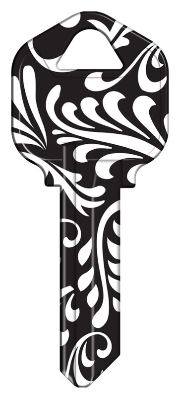 Hy-Ko 16005KW1-41 Key Blank, Swirl, Brass, Nickel-Plated, For: Kwikset KW1 Keyways, KW1 Key Number, Pack of 5