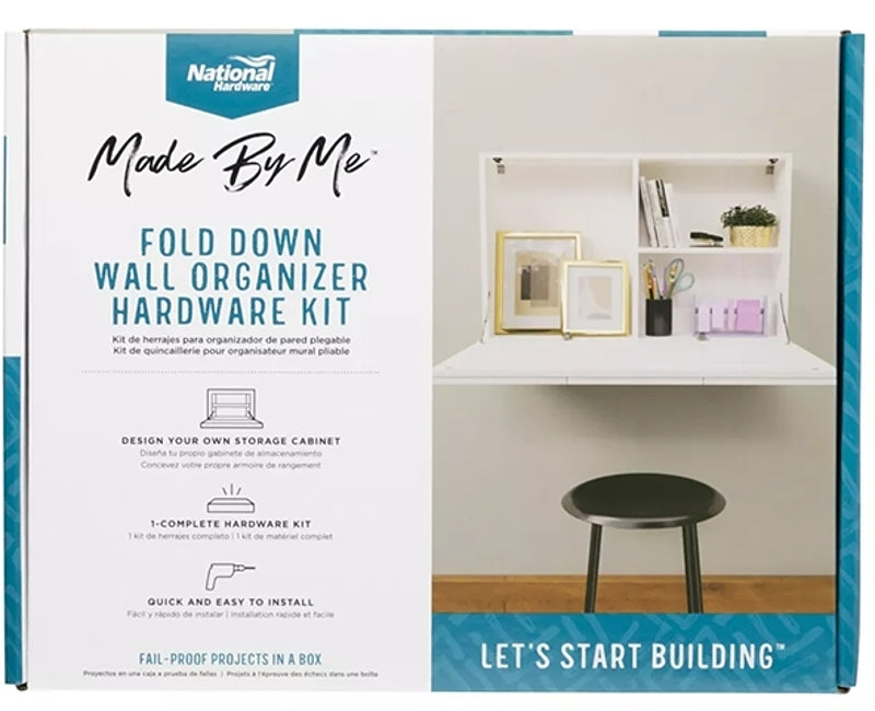 National Hardware N900-005 Wall Organizer Hardware Kit, Fold Down, Plastic/Steel