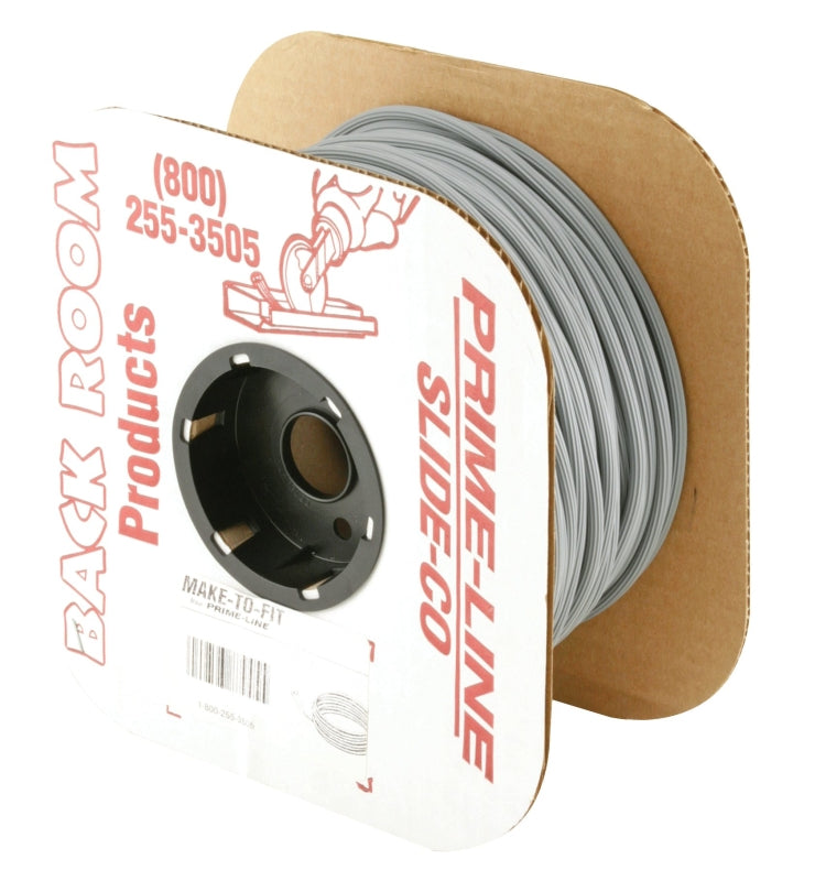 Make-2-Fit P 7947 Screen Retainer Spline, 0.185 in D, 500 ft L, Vinyl, Gray, Round