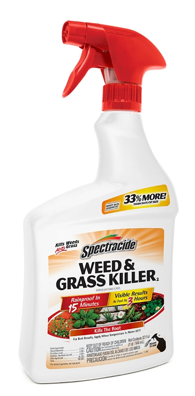 Spectracide HG-96428 Weed and Grass Killer, Liquid, Amber, 32 oz Bottle