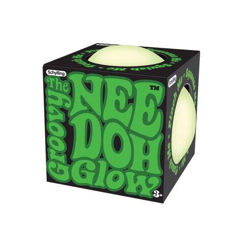 Schylling Glow In The Dark Needoh Squeeze Ball Green 6 pc, Pack of 12