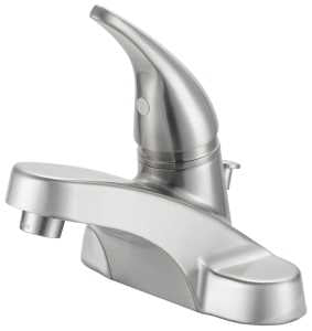 Boston Harbor TQ-F4510042NP Lavatory Faucet, 1.2 gpm, 1-Handle, 3-Faucet Hole, Metal/Plastic, Brushed Nickel