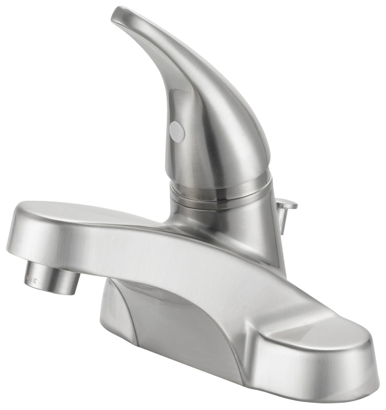 Boston Harbor TQ-F4510042NP Lavatory Faucet, 1.2 gpm, 1-Handle, 3-Faucet Hole, Metal/Plastic, Brushed Nickel
