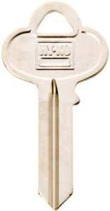 Hy-Ko 11010CO5 Key Blank, Brass, Nickel, For: Corbin Russwin Cabinet, House Locks and Padlocks, CO5 Key Number, Pack of 10