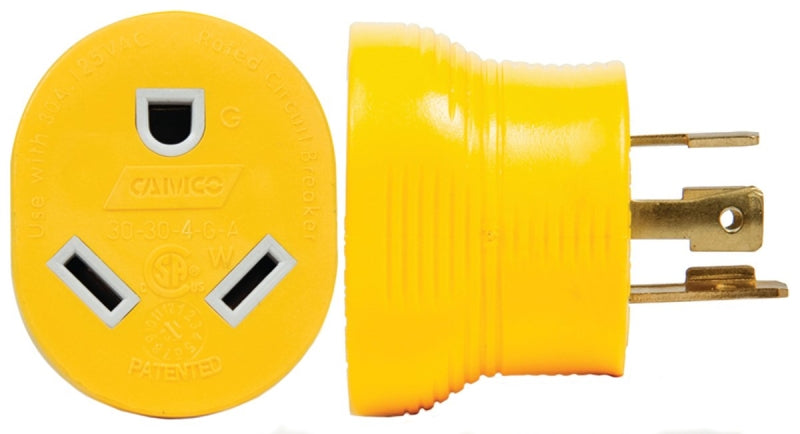 Camco USA 55338 Adapter, 30 A Female, 30 A Male, 125 V